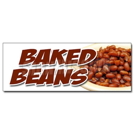 Amistad 12 in. Baked Beans Decal Sticker - Slo Slow Cooked Hot Dogs Brown Sugar Bacon AM3941553
